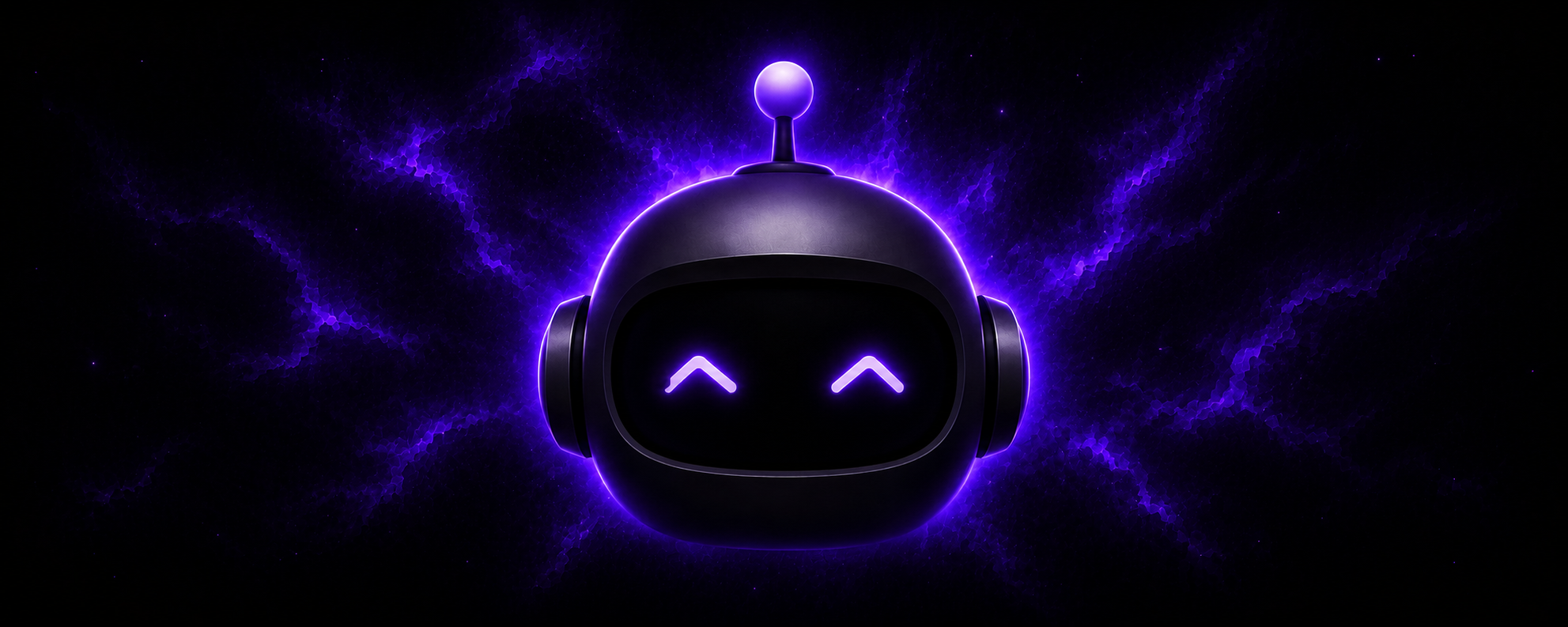 Skrievo Discord Bot mit violettem Neon-Glow